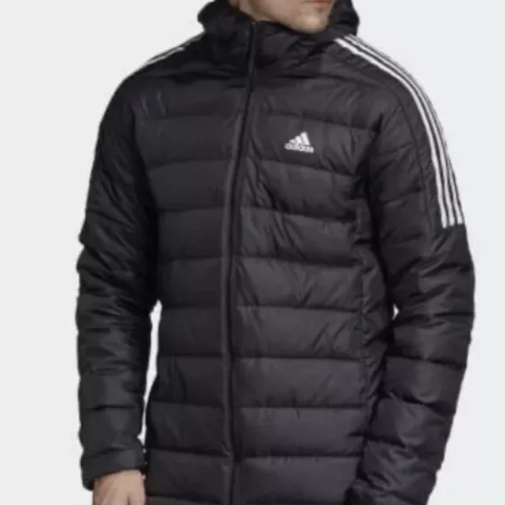 Adidas men essentials down parka puffer coat jacket size M